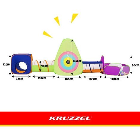 5-in-1-Zeltset für Kinder mit Tunneln und 100 Bällen (1/5)