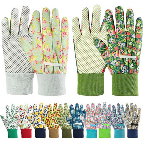 Gardening Gloves for Women, 2 Pairs Garden Work Gloves for Women, Non-Slip, Breathable and Lightweight for Farm, Yard, Pruning and Outdoor (1/5)
