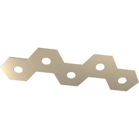 Plafoniera Moderna Hexagon Metallo Sabbia 5 Luci Led 12X5W (1/5)