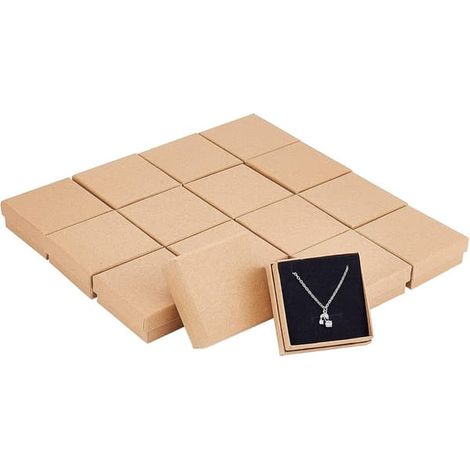 Lot de 16 boîtes cadeaux carrées de 7 cm, idéales pour bijoux, bracelets, colliers, créations artisanales, anniversaires, Noël et autres fêtes. (1/5)