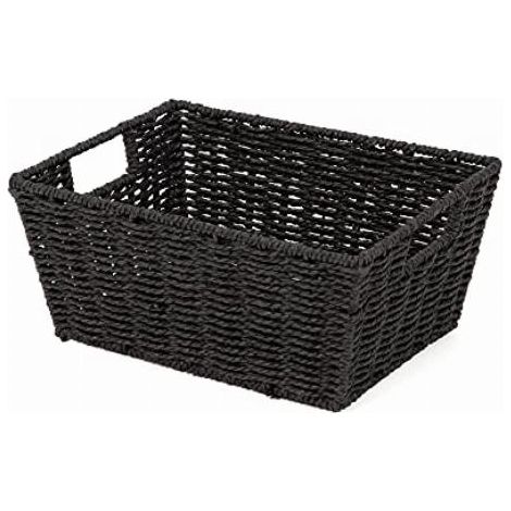 Compactor Etna Cesto, Carta Intrecciata, Nero, 31 x 24 x H,14 cm, RAN6543 (1/5)