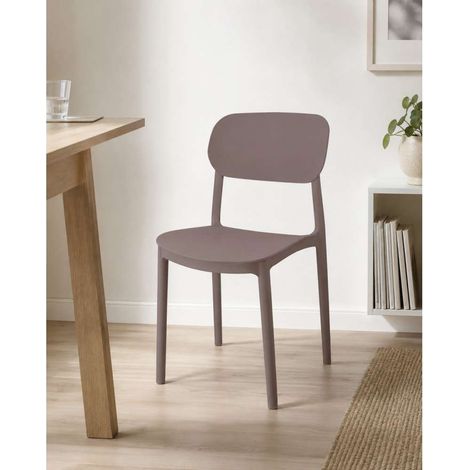 Domo Mea Sedia Mood Taupe h 75,5 cm - Design Moderno in Polipropilene