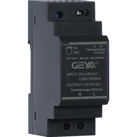 Alimentation à découpage,transformateur monophasé sur rail DIN,conversion de 100V CA à 240V CA en DC12V(GPHDR-30W-12V-2A) (1/5)
