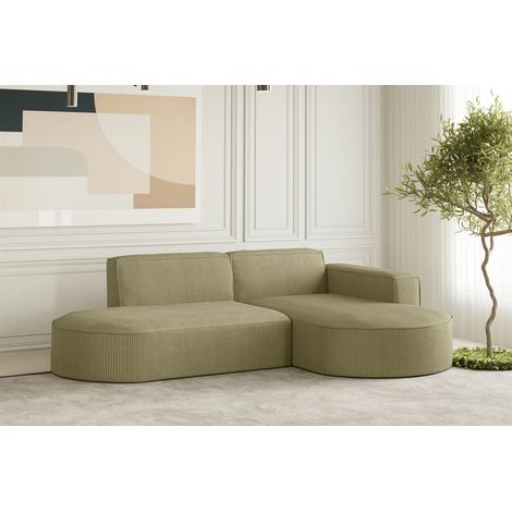 Ecksofa Designersofa PALMA XS in Stoff Scala Kiwi Ottomane Rechts (1/3)