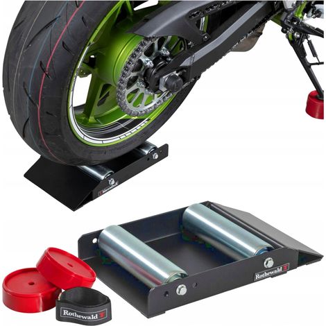 Servicerollen für das Hinterrad einer Motorradrampe Rothewald Solid (1/5)