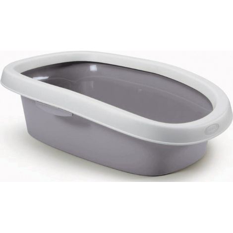 Bac a litière sprint 10 gris pierre 31 x 43 x 14 h pour chat - Stefanplast