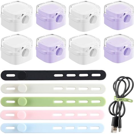 Organisateur Câbles Magnétique Auto-adhésif Silicone Réutilisable (1/5)