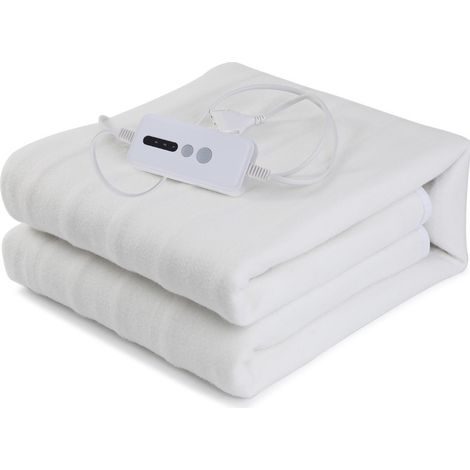 Matelas chauffant électrique 150 x 80 cm – Arrêt automatique – Trois niveaux de température – Tissu en laine douce – Puissance : 110 watts (1/2)