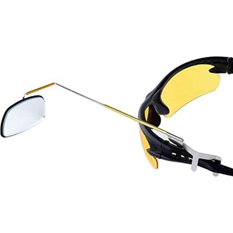 Lunettes de cyclisme, rétroviseur, mini réflecteur, miroir plat, multi-angle réglable (1/5)