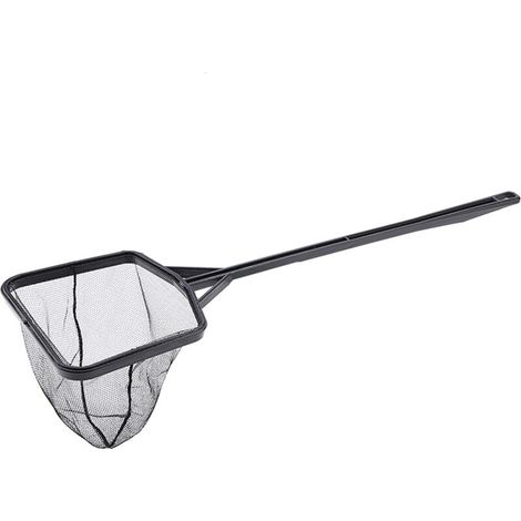 Épuisette pour Aquarium en Nylon Léger et ABS – Taille S (35 cm, Noir) – Idéale pour Poissons Délicats