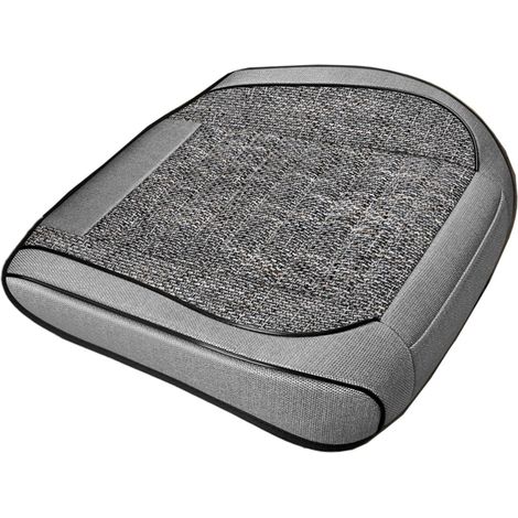 Coussin De Siège Automobile En Cuir - Maille Sandwich Et Lin - Aération Percée - Confort Toutes Saisons - Pour Tous Modèles De Voiture - 1 Pièce (1/5)