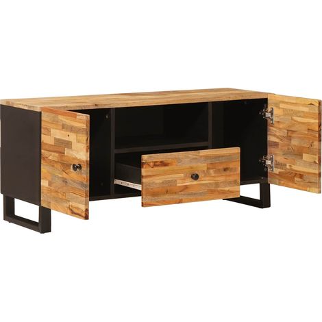 Meuble TV Marron 105 x 33 x 46 cm Bois de mangue massif (1/5)