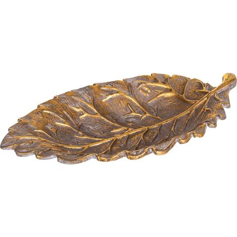 Hoja decoración dorada 15.5x9.5x1.8 (1/5)