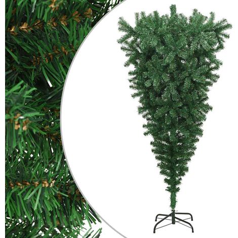 Künstlicher Weihnachtsbaum mit Ständer Umgekehrt Grün 240 cm