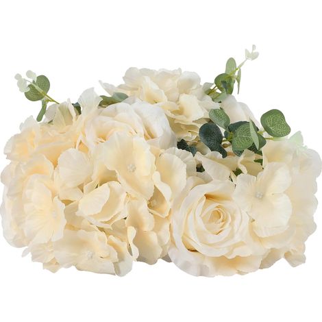 Boules de Fleurs Artificielles, Décor Réutilisable, Arrangements Polyvalents, Champagne (1/2)