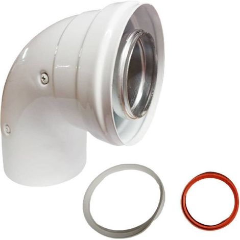 Codo coaxial ø 60/100 mf - aluminio