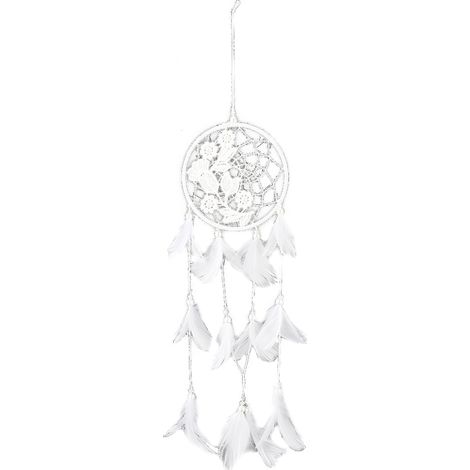 Attrape-rêves en plumes pour chambre de fille, décoration pour la maison ou la voiture, ornement pour étudiant, cadeau d'anniversaire pour enfant (sans lumière) (1/4)