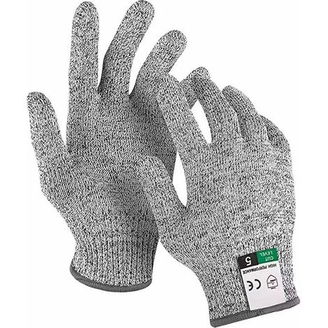 Guantes resistentes a cortes de nivel 5, de grado alimenticio, para cocina, jardinería, pesca y carpintería, talla M.