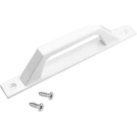 (Blanc) Poignée de porte droite en Aluminium,Poignée pour portes coulissantes ou partes battantes,198 x 25 x 40 mm,Poignée droite fonctionnelle et confortable (1/4)