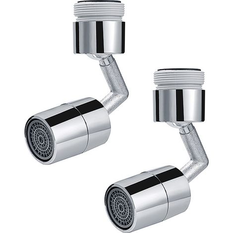 Filtre Anti-Éclaboussure Robinet - Aérateur Pivotant 360° - Débit Doux et Pulvérisé - Adaptateur Universel Filetage Interne/Externe - 1 Pièce (1/5)