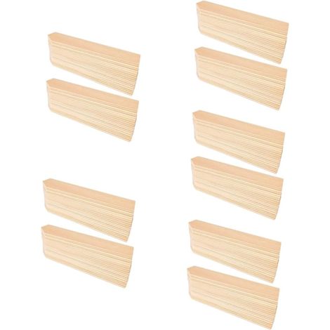 250 étiquettes en bois vierges pour plantes d'extérieur, compatibles avec le jardin, avec bâtonnets et étiquettes à insérer. Motifs simples. (1/5)