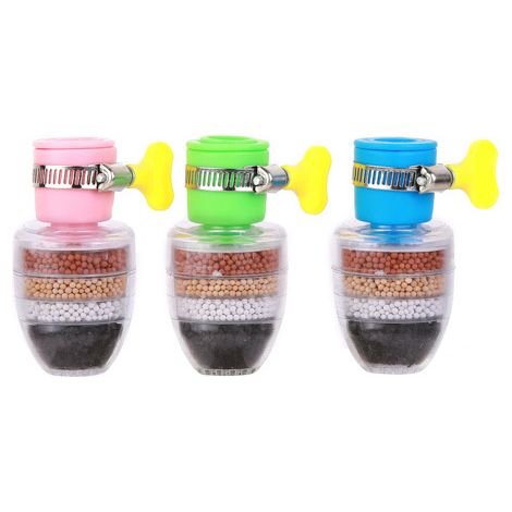 Filtre à eau pour robinet 3 pièces avec charbon actif 6 couches compatible avec robinets 1/2 à 3/4 pouces remplacement pour évier cuisine