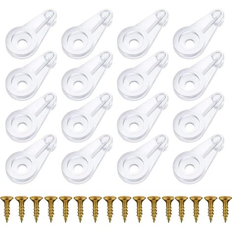 80 Stück Glasklemmen, Halteklammern, Klemme mit goldenen Schrauben, transparente Zubehörklammern, für 4 mm dicke Rahmen, Glasmöbelklammern