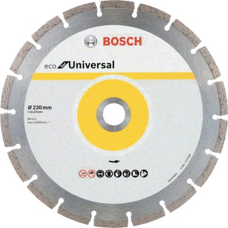 Disque à tronçonner diamanté Bosch ECO for Universal 230x22 23 mm 10 unités