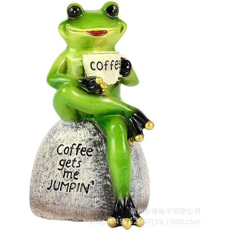 Statue de Grenouille - Ornement de Jardin - Figurines Miniatures de Grenouille - Artisanat pour la Maison, la Table, Le Bureau, Le Salon (1/5)