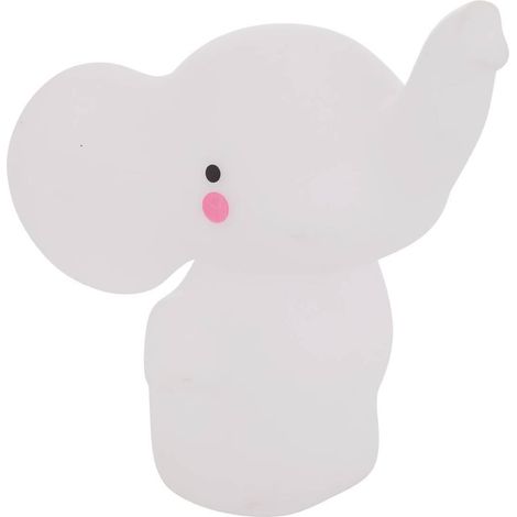 Veilleuse Enfant Éléphant "Softy" 14cm Blanc