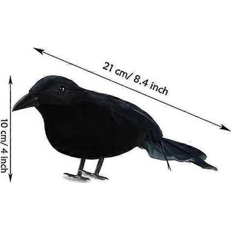 Cadeaux pour Halloween- C Black Crow Model Simulation Fake Bird Animal Scary Toys For Party Home Decoration Horror Props (1/5)