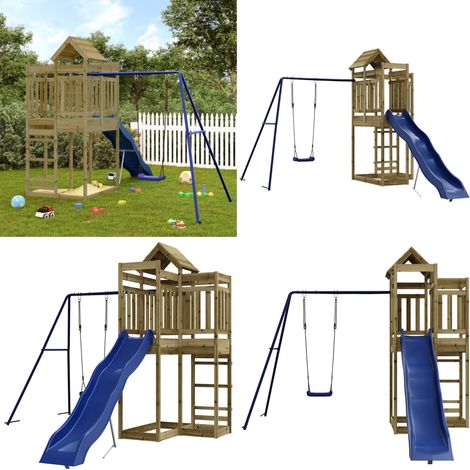 Aire de jeux d'extérieur bois de pin imprégné - Jeux D'extérieurs - Aires De Jeux - Jardin - Enfant - Jouet Extérieur - Home & Living (1/5)