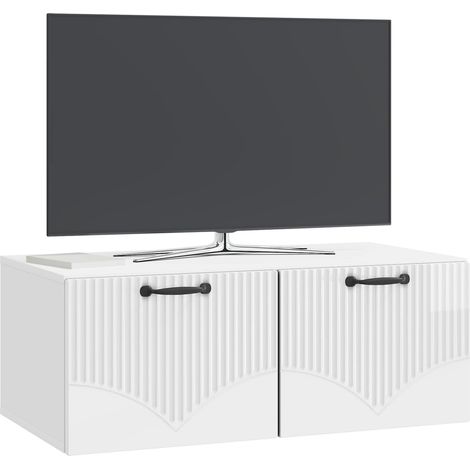 Maison Exclusive - Wandmontierter TV-Schrank Hochglanz Weiß 78,5