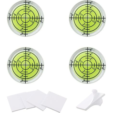 Lot de 4 niveaux à bulle de 32 mm de diamètre - Petit, mini libellule, camping-car, caravane, électricien, niveau spirituel (1/5)