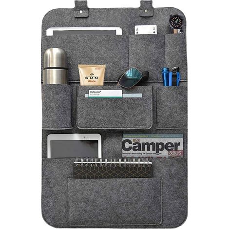 Auto Rückenlehnenschutz, Autositz Organizer, Rücksitz Organizer mit Tablet/Telefon Aufbewahrung, Wasserdicht Multifunktionale Auto Aufbewahrungstasche mit vielen Sack