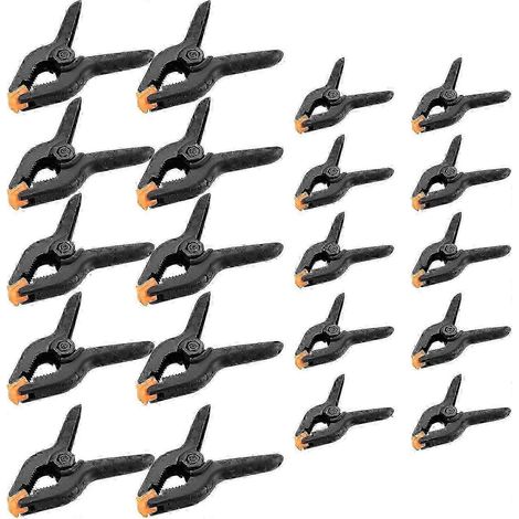 TCGG - Lot de 20 pinces à ressort, outils de bricolage, pinces de serrage compatibles avec le travail du bois et la photographie - 5 cm / 7,5 cm WHBYV (1/4)