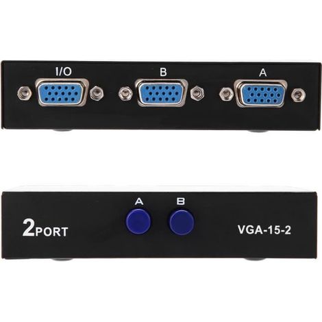 Commutateur VGA 2 ports Plug and Play - Transmission rapide - Aucune perte de données (1/4)
