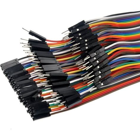 Un ensemble de 120 cavaliers de plaque d'essai de 10 cm et 2,54 mm, et 40 fils de connexion multicolores mâle mâle, femelle femelle et mâle femelle, adaptés aux projets Arduino, de prototypage et de b (1/4)