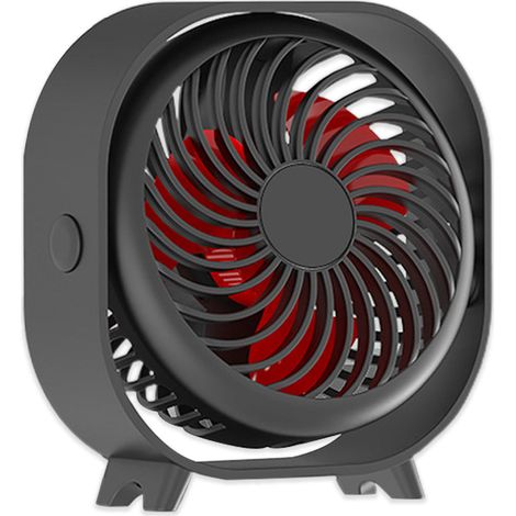 1 Ventilateur de bureau, rechargeable, silencieux, 3 vitesses, batterie 2000 mAh, pour maison et dortoir (1/5)