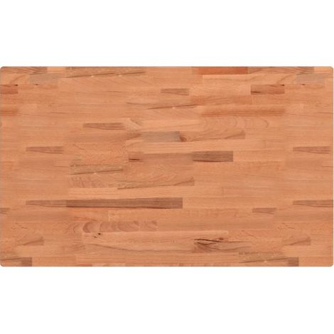 Comptoir de salle de bain 100x60x4 cm bois massif de hêtre