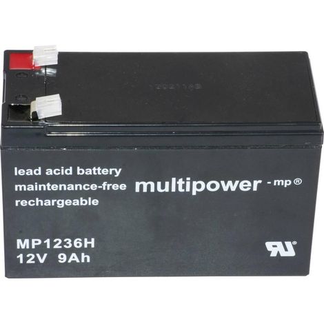 Multipower PB 12 9 Ah Bleiakku schwarz