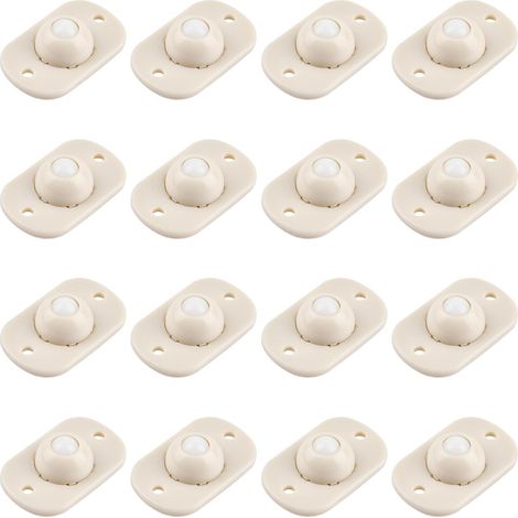 16 mini roulettes pivotantes autocollantes en plastique, rotation 360° pour meubles. (1/5)