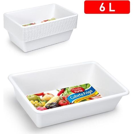 1 Pezzo Vaschetta Frigo Multiuso 39 x 25 x 10 cm 6 Litri (1/2)