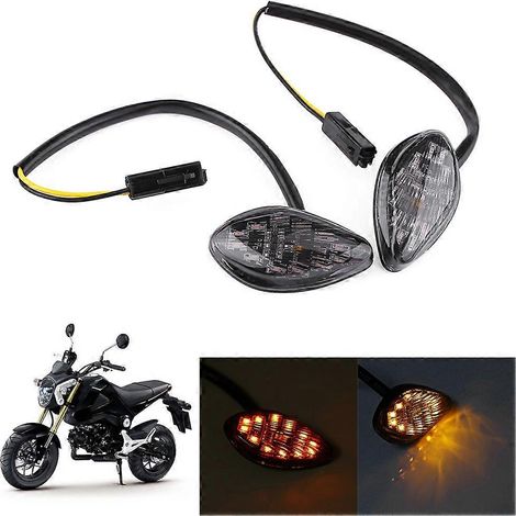Clignotants LED compacts encastrés pour Honda Grom 2014-2016