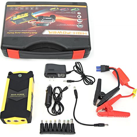 Kit de démarrage d'urgence voiture avec chargeur LED batterie externe 100-240V prise US (1/5)