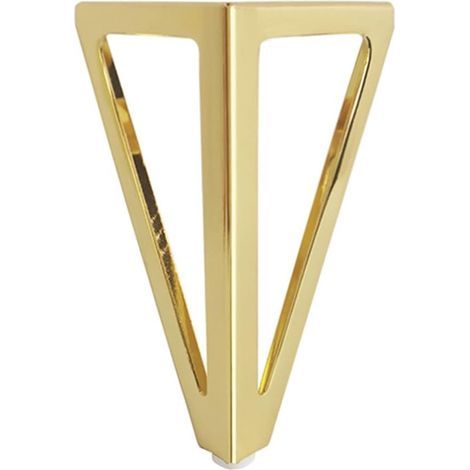 (Gold) Pack of 4 15cm Metal Triangle Table Legs Contemporary Style Cabinet Sofa Bed Furniture Feet