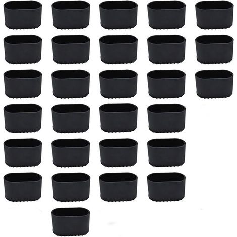 Protège-pieds de chaise - Noir - Lot de 28 pièces - Embouts de pieds de chaise - Protections de chaise - Housses de table et de chaise - Housses de chaise (1/5)