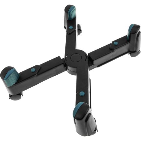 BeMatik - Soporte para ordenador PC con ruedas de color negro ajustable 8-25 cm
