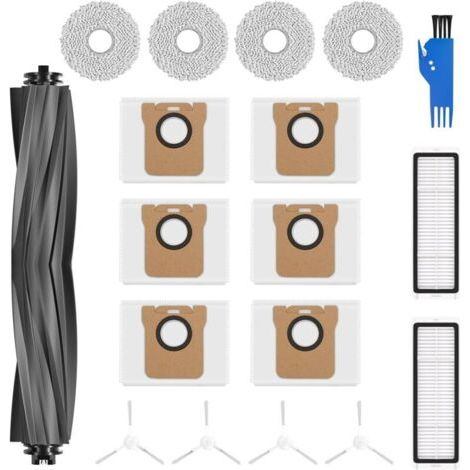 Kit di accessori per l'aspirapolvere Dreame L10s Ultra: 6 sacchetti per la polvere da 3 litri, 4 panni lavabili, 4 spazzole laterali, 2 filtri ABA.