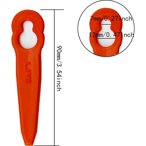 2 FSA 45 accessoires de tondeuse à gazon forme de citrouille L83 tondeuse tonte lame en Nylon coupe (1/5)